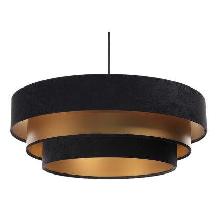Lampa wisząca na linku TRINITI 1xE27/60W/230V czarna/złota