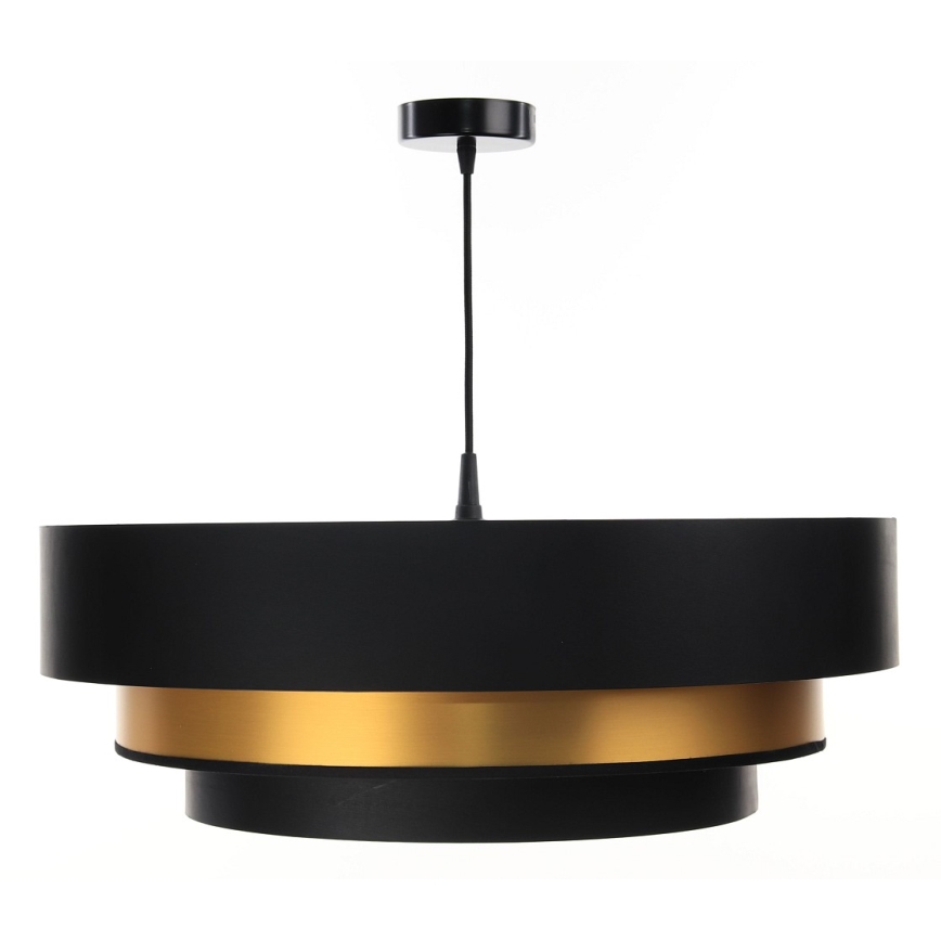 Lampa wisząca na linku TRINITI 1xE27/60W/230V czarna/złota
