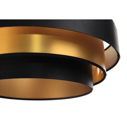 Lampa wisząca na linku TRINITI 1xE27/60W/230V czarna/złota