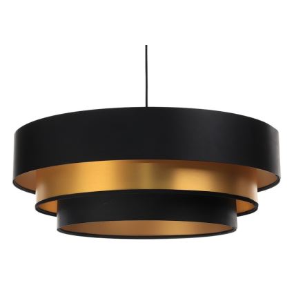 Lampa wisząca na linku TRINITI 1xE27/60W/230V czarna/złota