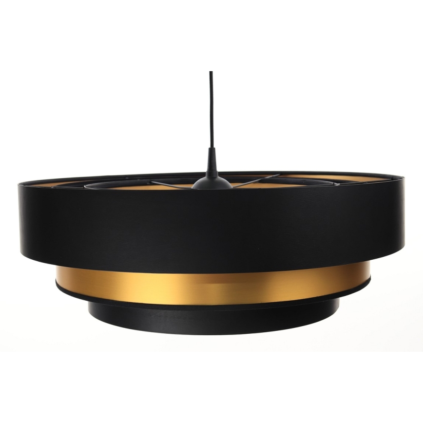 Lampa wisząca na linku TRINITI 1xE27/60W/230V czarna/złota