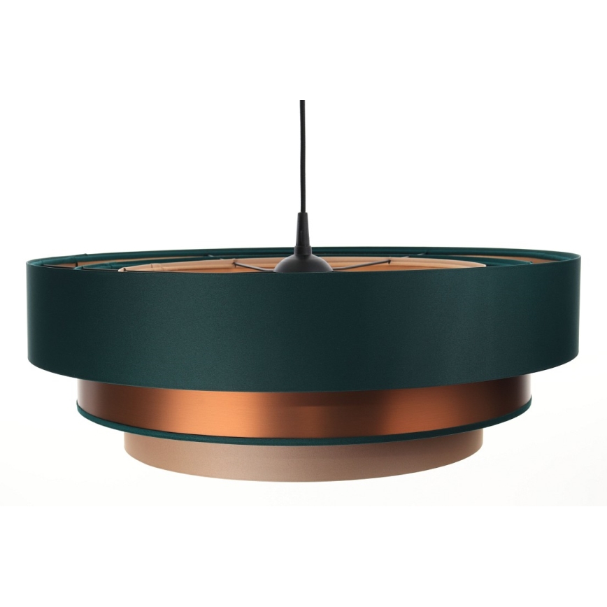 Lampa wisząca na linku TRINITI 1xE27/60W/230V zielony/miedź