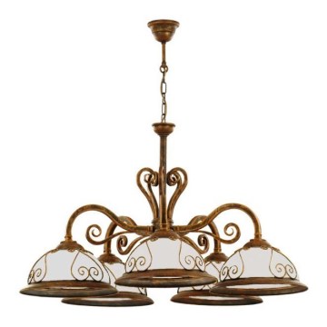 Lampa wisząca VERDA VE/5 5xE27/60W brąz
