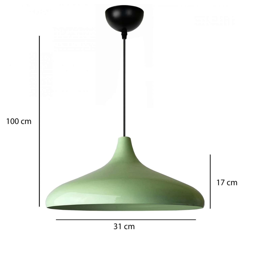 Lampa wisząca VULCANO 1xE27/40W/230V zielona