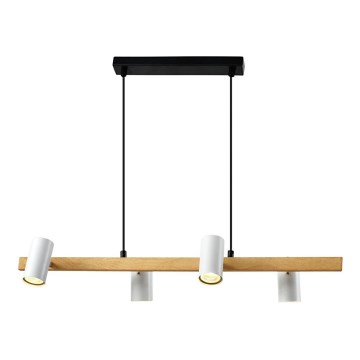 Lampa wisząca XILO 4xGU10/25W/230V buk/biały