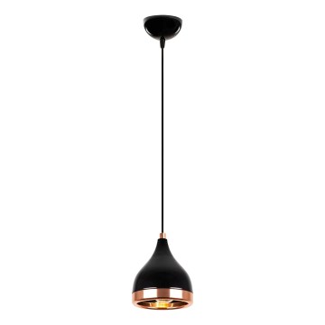 Lampa wisząca YILDO 1xE27/40W/230V czarna/miedziana