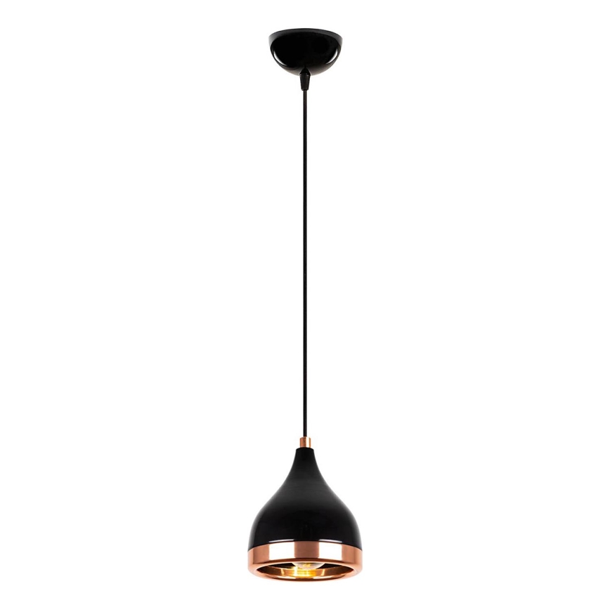 Lampa wisząca YILDO 1xE27/40W/230V czarna/miedziana