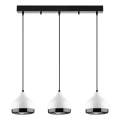 Lampa wisząca YILDO 3xE27/40W/230V biała/czarna