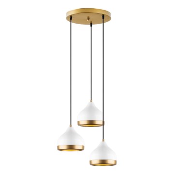 Lampa wisząca YILDO 3xE27/40W/230V biała/złota