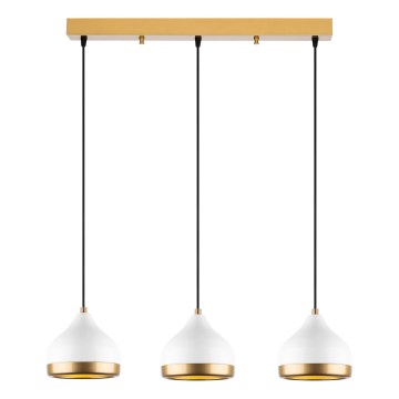 Lampa wisząca YILDO 3xE27/40W/230V biała/złota