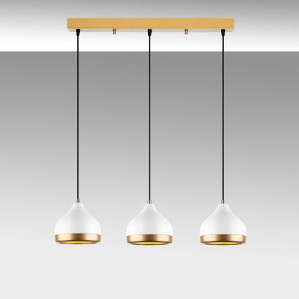 Lampa wisząca YILDO 3xE27/40W/230V biała/złota