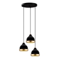 Lampa wisząca YILDO 3xE27/40W/230V czarna/złota