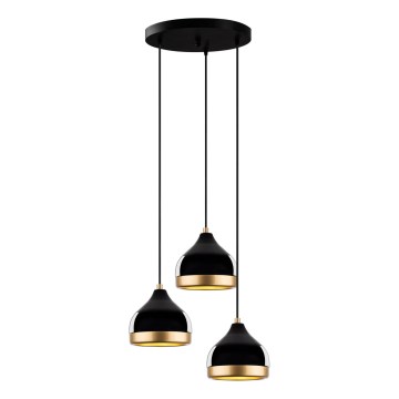 Lampa wisząca YILDO 3xE27/40W/230V czarna/złota