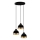 Lampa wisząca YILDO 3xE27/40W/230V czarna/złota