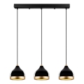 Lampa wisząca YILDO 3xE27/40W/230V czarny/złoty