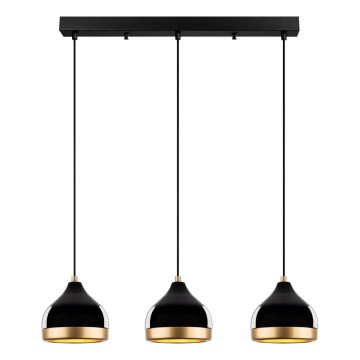 Lampa wisząca YILDO 3xE27/40W/230V czarny/złoty