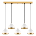 Lampa wisząca YILDO 5xE27/40W/230V biała/złota