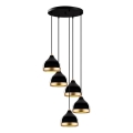 Lampa wisząca YILDO 5xE27/40W/230V czarna/złota