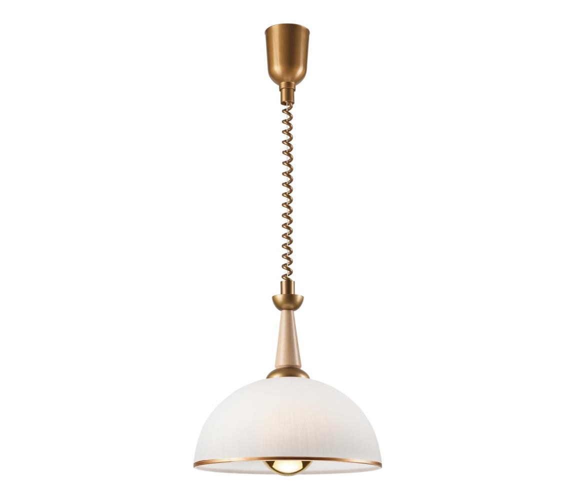 Lampa wisząca z reg. wysokości CHIARA 1xE27/60W/230V beżowy/buk