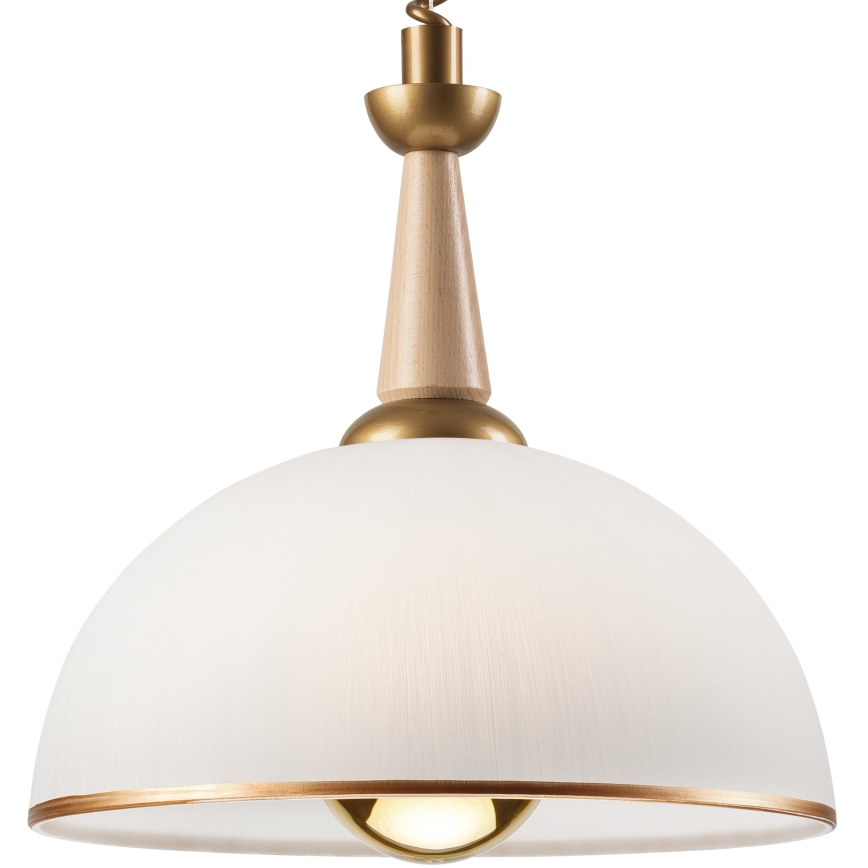 Lampa wisząca z reg. wysokości CHIARA 1xE27/60W/230V beżowy/buk