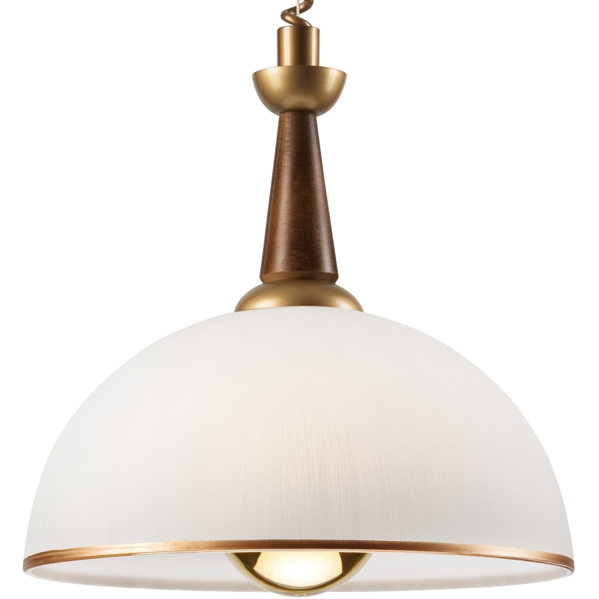 Lampa wisząca z reg. wysokości CHIARA 1xE27/60W/230V brązowy/buk