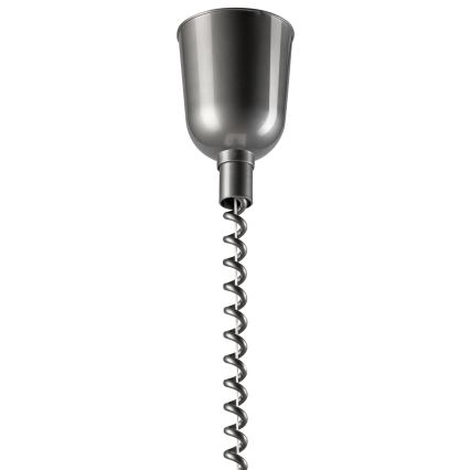 Lampa wisząca z reg. wysokości CHIARA 1xE27/60W/230V srebrna/brązowa/buk
