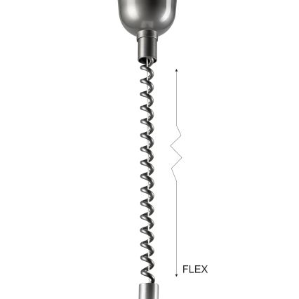Lampa wisząca z reg. wysokości CHIARA 1xE27/60W/230V srebrna/brązowa/buk