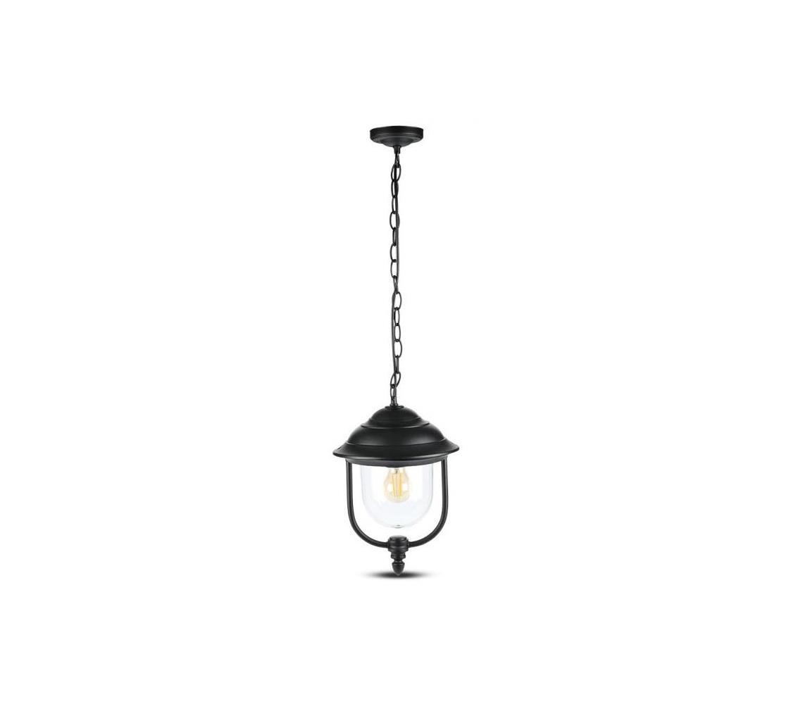 Lampa wisząca zewnętrzna na łańcuchu 1xE27/60W/230V IP44 czarna