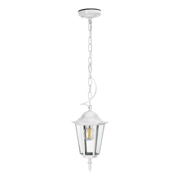 Lampa wisząca zewnętrzna na łańcuchu 1xE27/60W/230V IP44 biała
