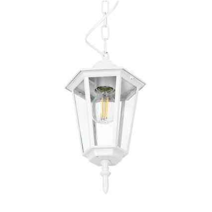 Lampa wisząca zewnętrzna na łańcuchu 1xE27/60W/230V IP44 biała