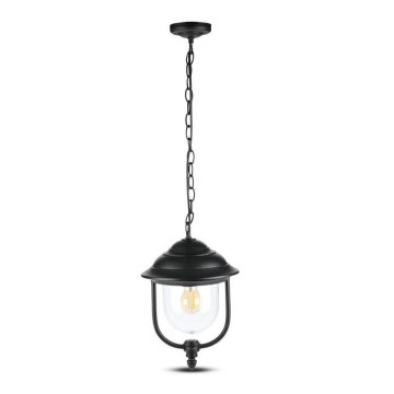 Lampa wisząca zewnętrzna na łańcuchu 1xE27/60W/230V IP44 czarna