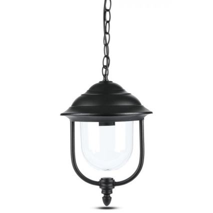 Lampa wisząca zewnętrzna na łańcuchu 1xE27/60W/230V IP44 czarna