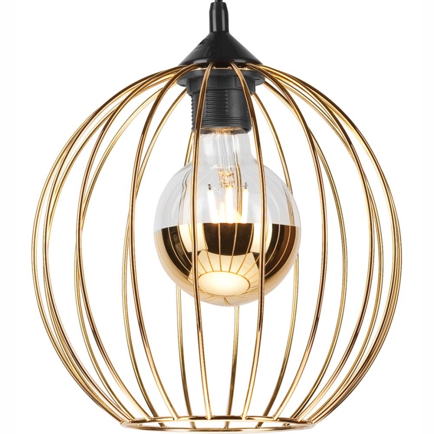 Lampa wisząca na linkę ZOYA 1xE27/60W/230V złota