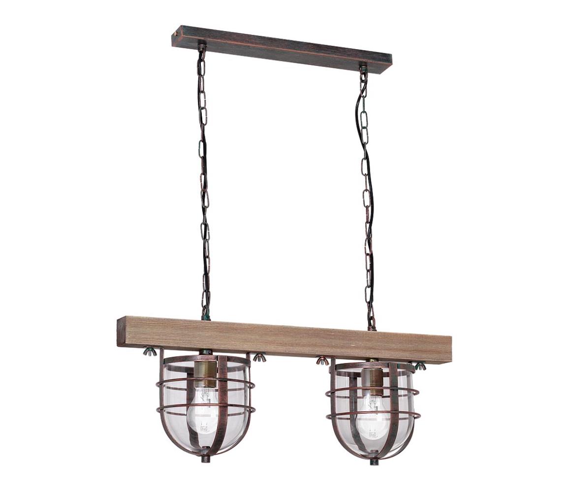 Lampa wiszącaANDER 2xE27/60W/230V jasnobrązowa