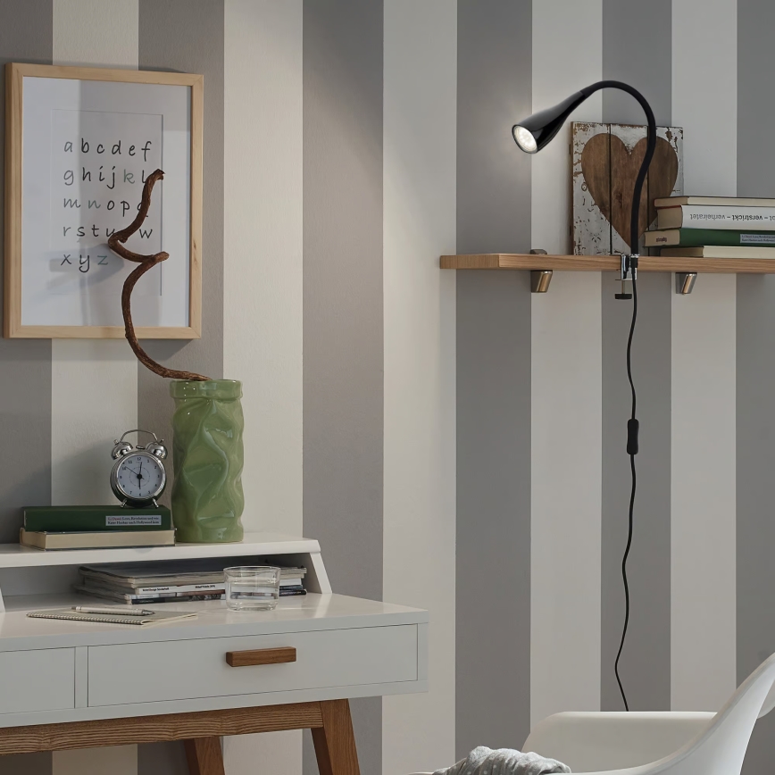 Lampa z klipsem 1xGU10/3W/230V czarna