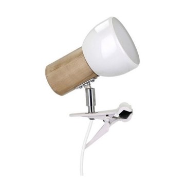 Lampa z klipsem SVENDA 1xE27/60W/230V brzoza