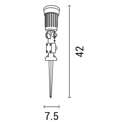 Lampa zewnętrzna 1xE27/15W/230V IP44 czarna