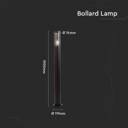 Lampa zewnętrzna 1xE27/18W/230V IP44 100 cm