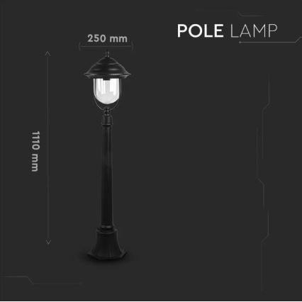 Lampa zewnętrzna 1xE27/60W/230V 111 cm IP44