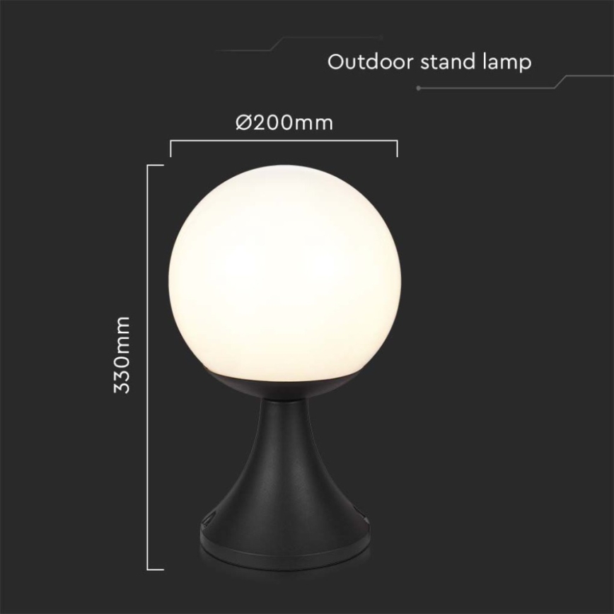 Lampa zewnętrzna 1xE27/60W/230V IP44 33 cm czarne