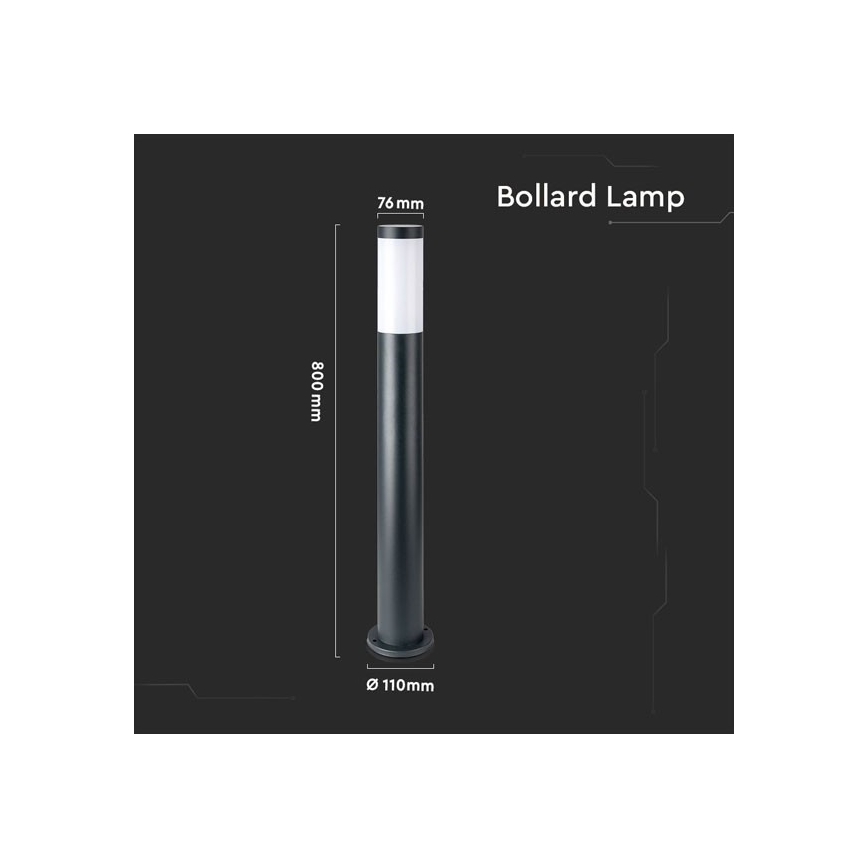 Lampa zewnętrzna 1xE27/60W/230V IP44 80cm czarna