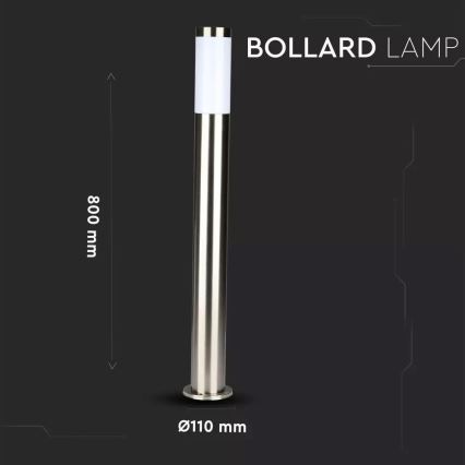 Lampa zewnętrzna 1xE27/60W/230V IP44 80 cm matowy chrom