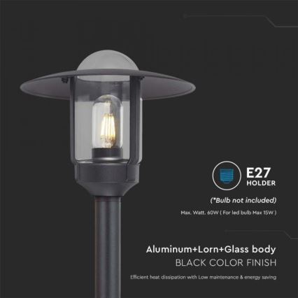 Lampa zewnętrzna 1xE27/60W/230V IP44 czarna