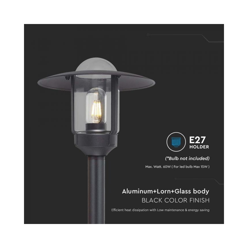 Lampa zewnętrzna 1xE27/60W/230V IP44 czarna