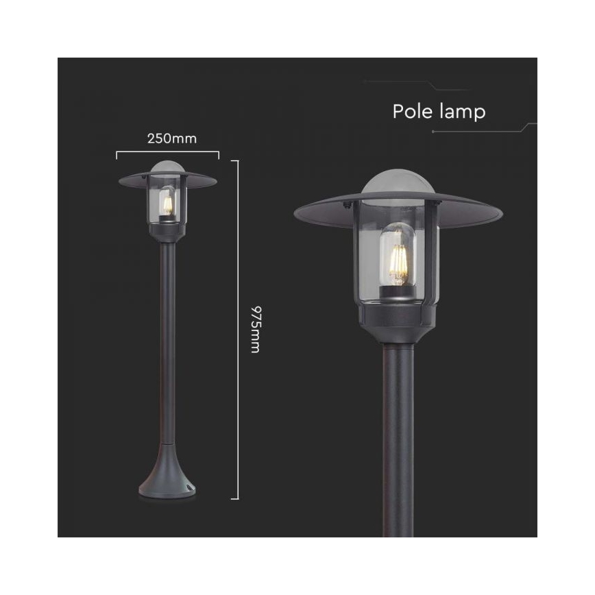 Lampa zewnętrzna 1xE27/60W/230V IP44 czarna