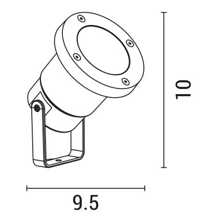 Lampa zewnętrzna 1xGU10/5W/230V IP65 biała