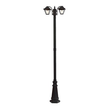 Lampa zewnętrzna 2xE27/60W/230V IP44 232 cm czarna