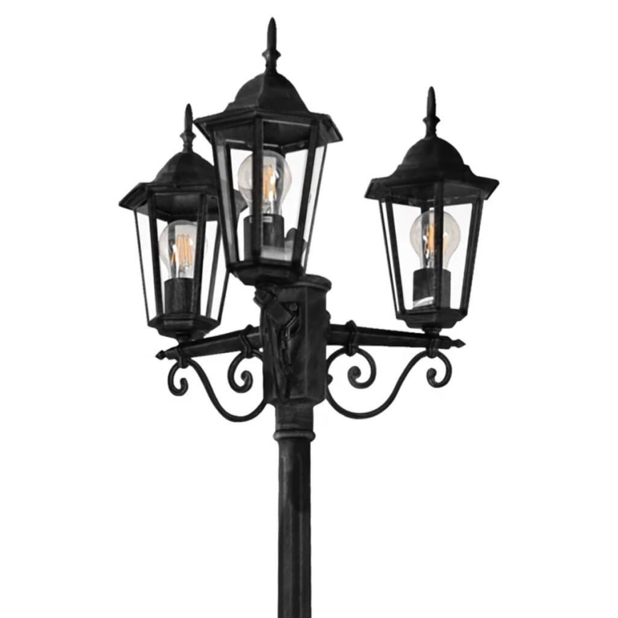 Lampa zewnętrzna 3xE27/20W/230V IP43 2,58 m czarny
