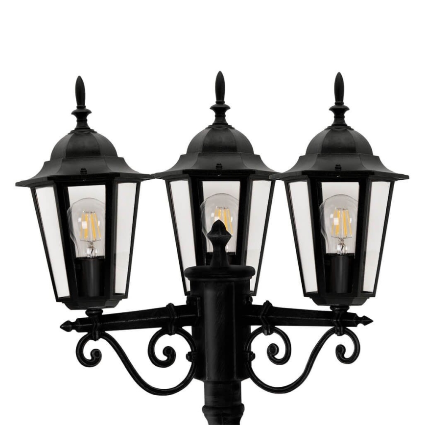 Lampa zewnętrzna 3xE27/20W/230V IP43 2,58 m czarny