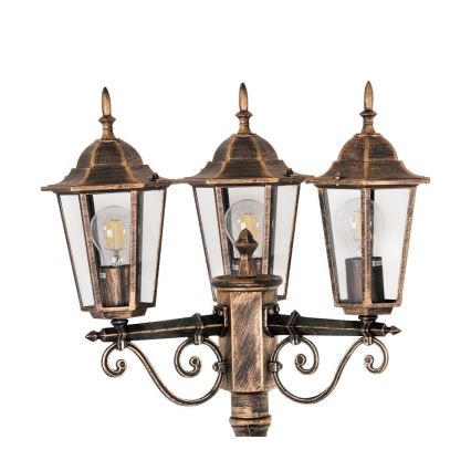 Lampa zewnętrzna 3xE27/20W/230V IP43 2,58 m patyna